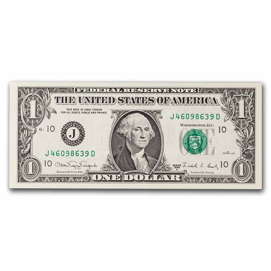1988-A (J-Kansas City) $1 FRN CU (Fr#1916-J)