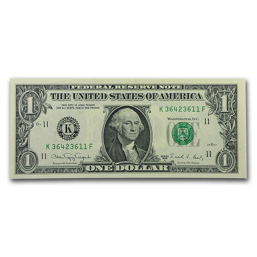 1988-A (K-Dallas) $1.00 FRN CU (Fr#1915-K)