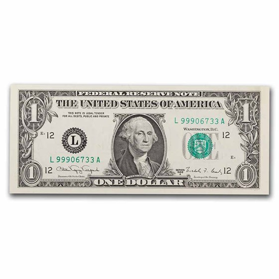 1988-A (L-San Francisco) $1.00 FRN CU (Fr#1915-L) 1988-A (L-San Francisco) $1.00 FRN CU (Fr#1915-L)