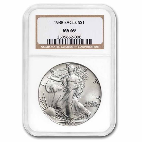 1988 American Silver Eagle MS-69 NGC 1988 American Silver Eagle MS-69 NGC