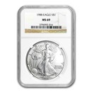 1988 American Silver Eagle MS-69 NGC