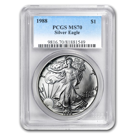 1988 American Silver Eagle MS-70 PCGS 1988 American Silver Eagle MS-70 PCGS