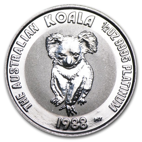 1988 Australia 1/2 oz Platinum Koala BU 1988 Australia 1/2 oz Platinum Koala BU