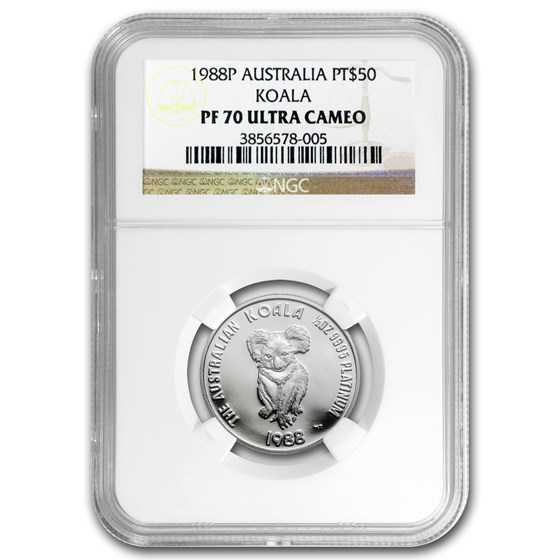 1988 Australia 1/2 oz Proof Platinum Koala PF-70 NGC 1988 Australia 1/2 oz Proof Platinum Koala PF-70 NGC