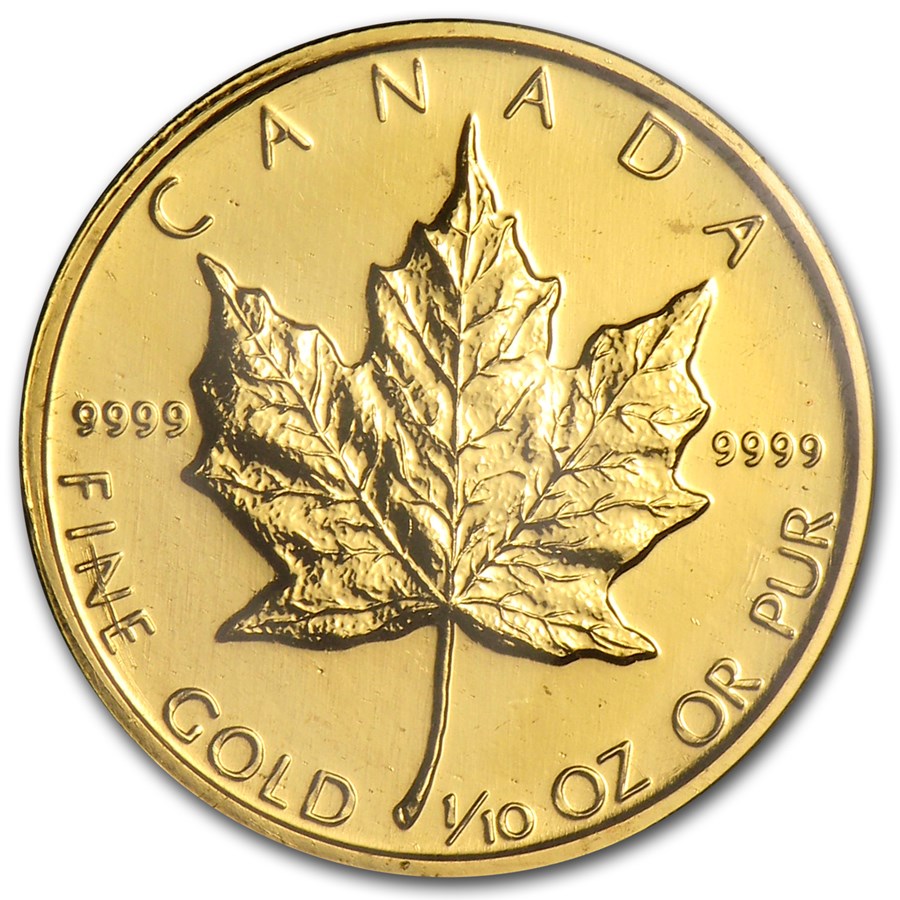 1988 Canada 1/10 oz Gold Maple Leaf BU
