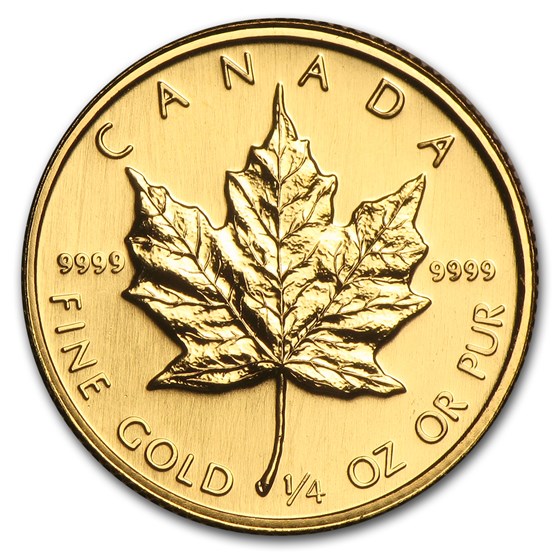 1988 Canada 1/4 oz Gold Maple Leaf BU