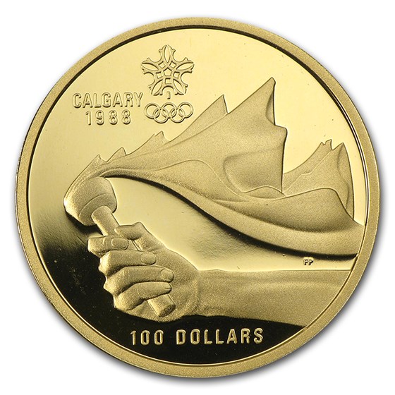 Buy 1988 Canada 1/4 oz Proof Gold 100 Calgary Olympics APMEX