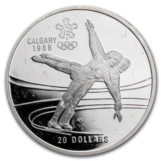 1988 Canada $20 Silver Commem Olympics Proof Coins (Abrasions) 1988 Canada $20 Silver Commem Olympics Proof Coins (Abrasions)