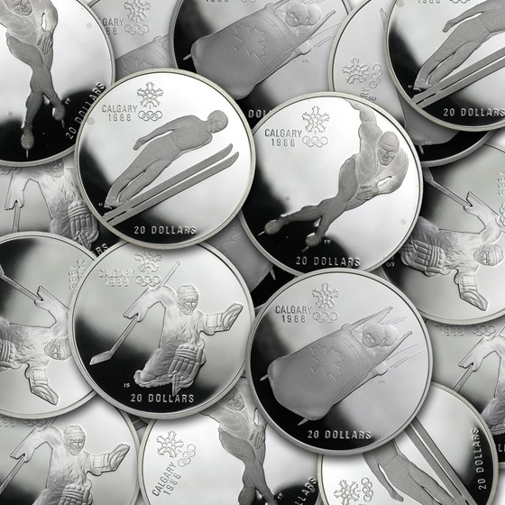 1988 Canada $20 Silver Commem Olympics Proof Coins 1988 Canada $20 Silver Commem Olympics Proof Coins