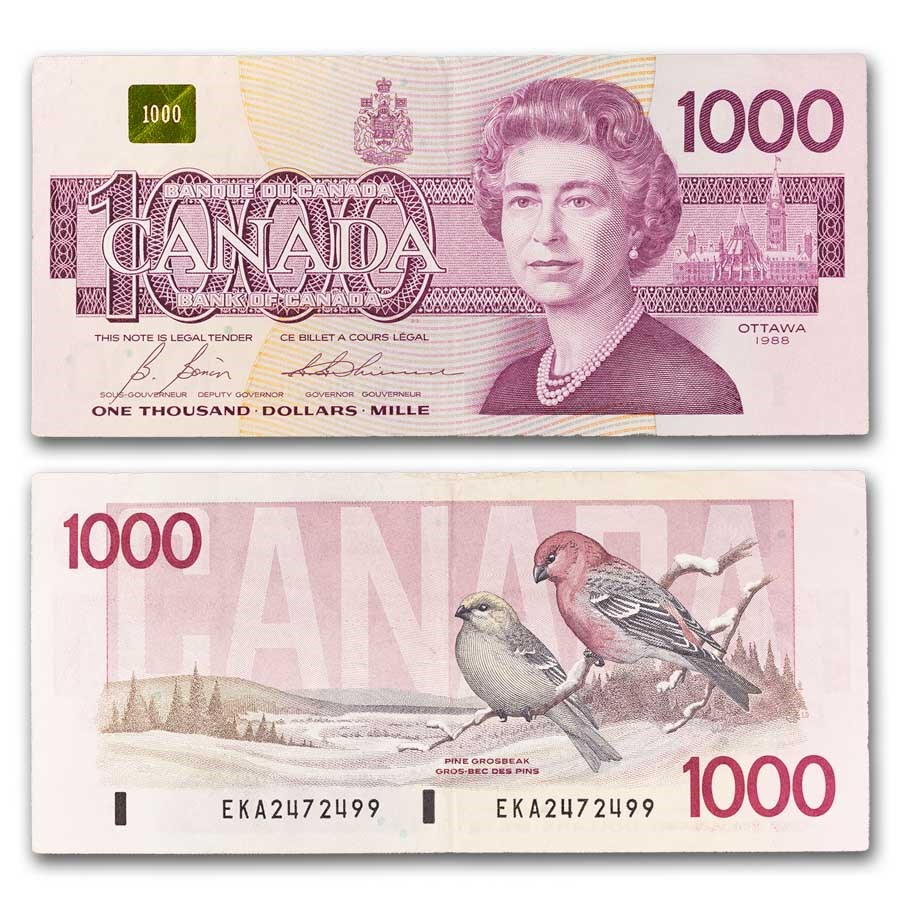 1988 Canada Ottawa $1,000 Note VF