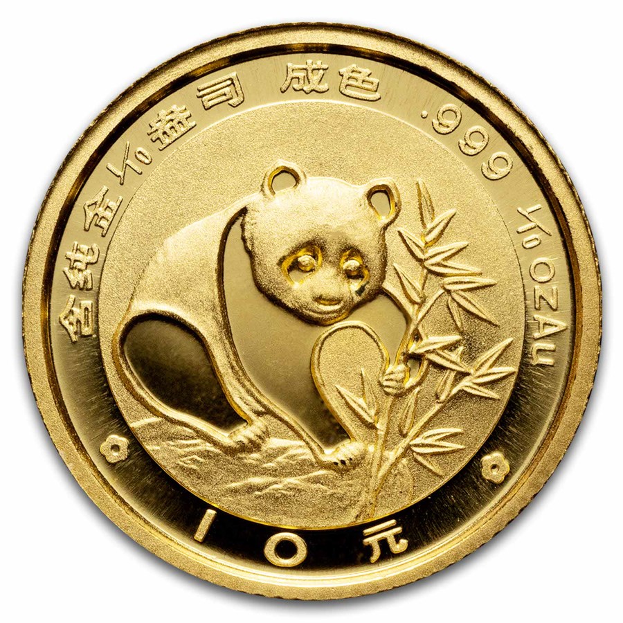 1988 China 1/10 oz Gold Panda BU (In Capsule)