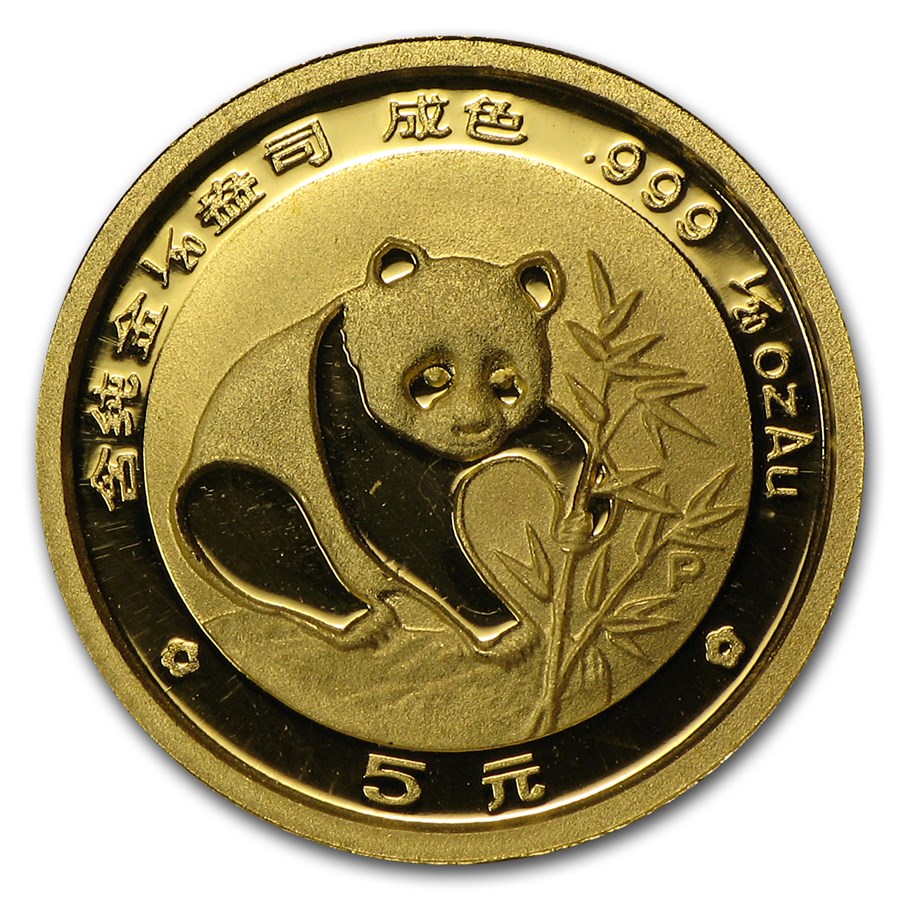1988 China 1/20 oz Gold Panda Proof (In Capsule)
