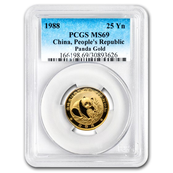 1988 China 1/4 oz Gold Panda MS-69 PCGS 1988 China 1/4 oz Gold Panda MS-69 PCGS