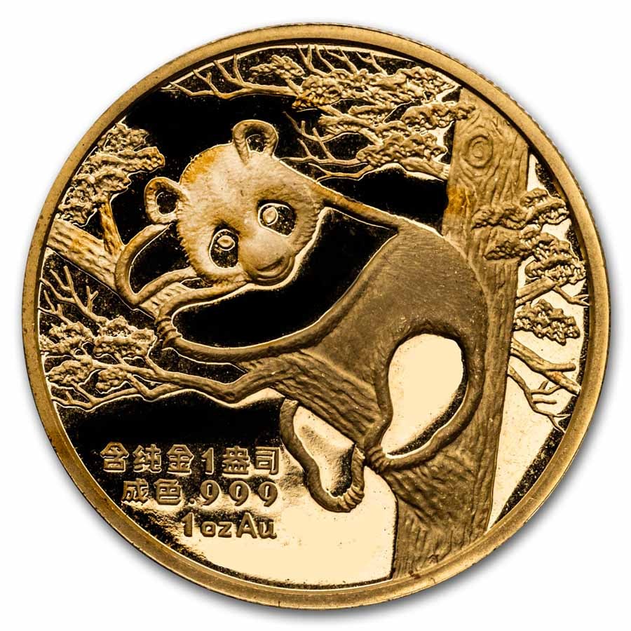 1988 China 1 oz Proof Gold Panda: Basel International (with Box)