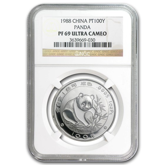 1988 China 1 oz Proof Platinum Panda PF-69 NGC 1988 China 1 oz Proof Platinum Panda PF-69 NGC