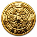 1988 China 5 oz Gold Lunar Dragon 500 Yuan Proof (Abrasion)