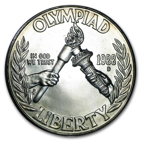 1988-D Olympic $1 Silver Commem BU (Capsule Only)