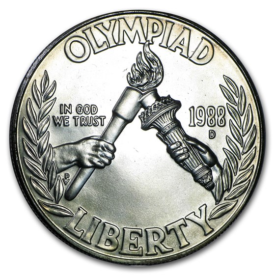 1988-D Olympic $1 Silver Commem BU (Capsule Only) 1988-D Olympic $1 Silver Commem BU (Capsule Only)