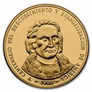 1988 Dominican Rep Gold 500 Pesos 500th Ann Columbus Proof