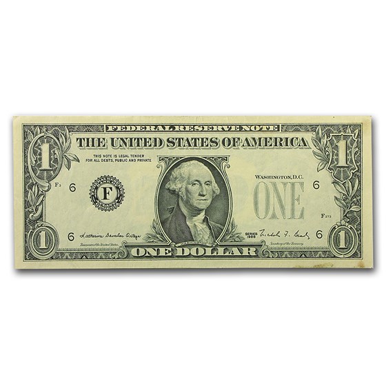 1988-F (F-Atlanta) $1.00 FRN XF (Error) 1988-F (F-Atlanta) $1.00 FRN XF (Error)