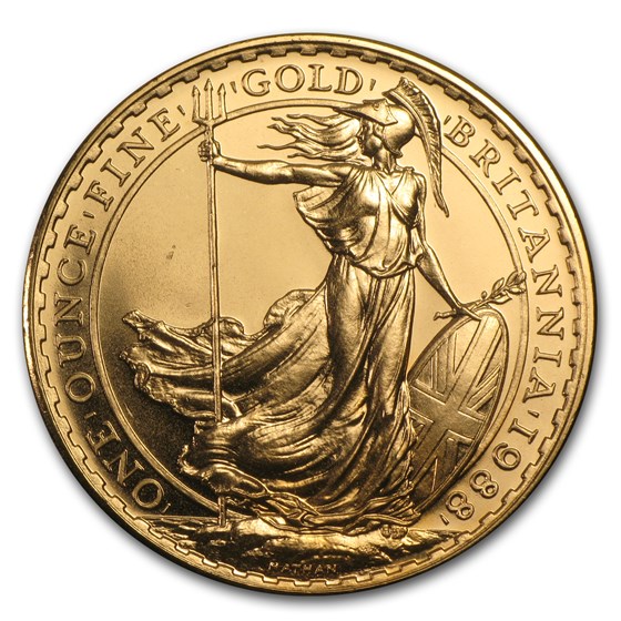 1988 Great Britain 1 oz Gold Britannia BU 1988 Great Britain 1 oz Gold Britannia BU