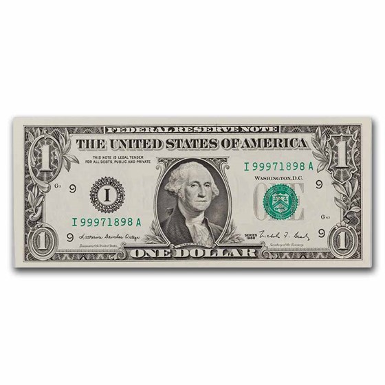 1988 (I-Minneapolis) $1.00 FRN CU (Fr#1914-I) 1988 (I-Minneapolis) $1.00 FRN CU (Fr#1914-I)