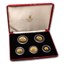 1988 Isle of Man 5-Coin Gold Angel Proof Set
