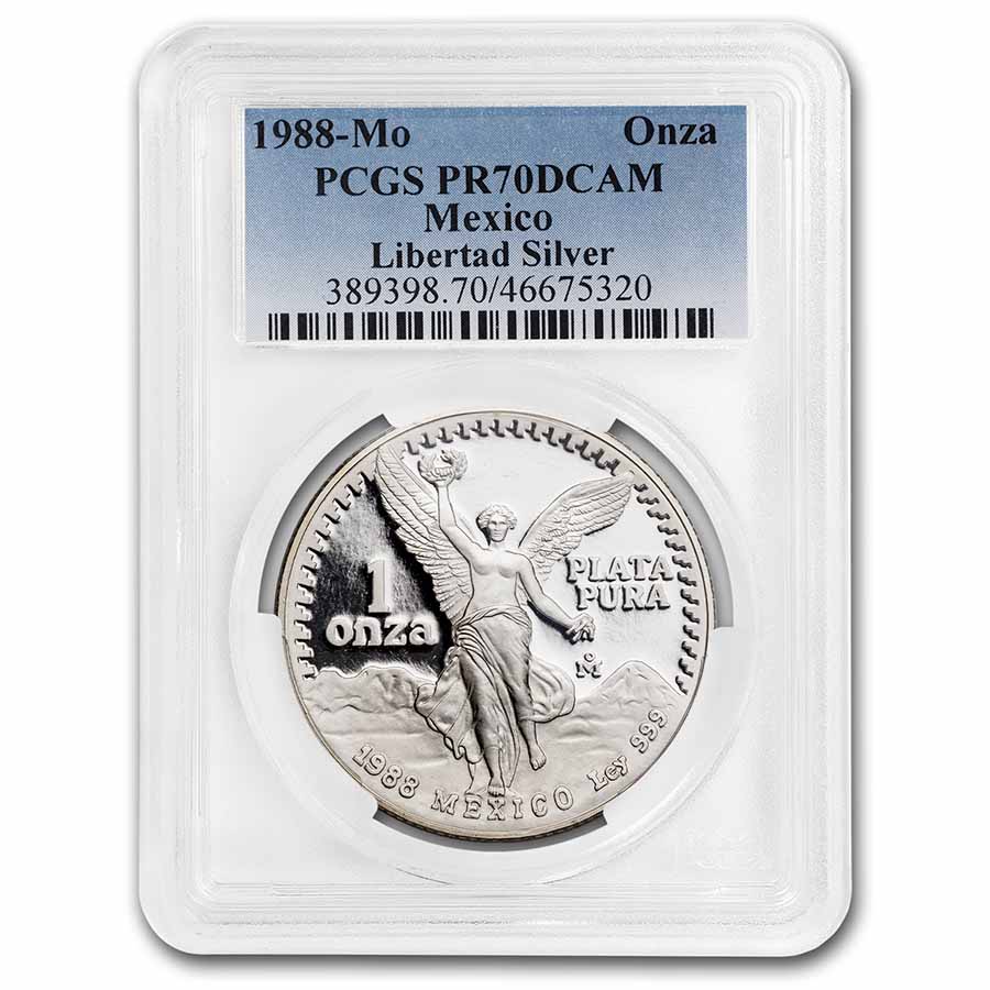 1988 Mexico 1 oz Proof Silver Libertad PR-70 PCGS