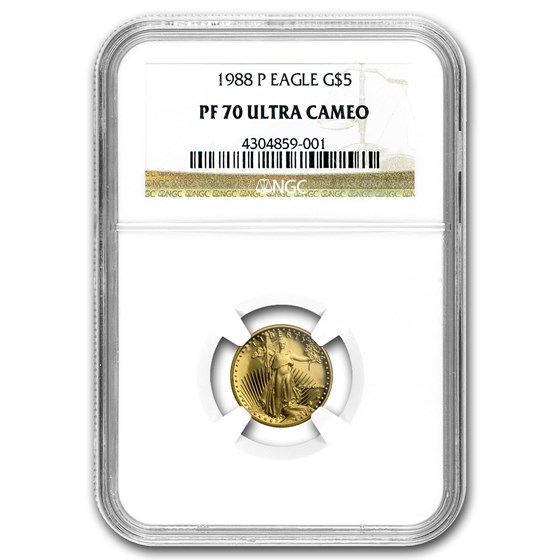 1988-P 1/10 oz Proof American Gold Eagle PF-70 NGC 1988-P 1/10 oz Proof American Gold Eagle PF-70 NGC