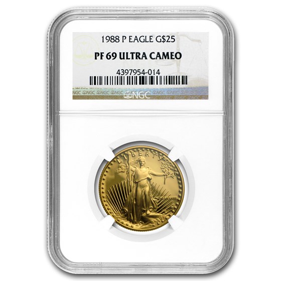 1988-P 1/2 oz Proof American Gold Eagle PF-69 UCAM NGC 1988-P 1/2 oz Proof American Gold Eagle PF-69 UCAM NGC