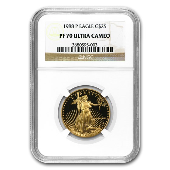 1988-P 1/2 oz Proof Gold American Eagle PF-70 NGC 1988-P 1/2 oz Proof Gold American Eagle PF-70 NGC