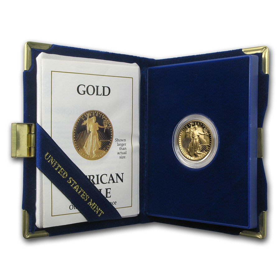 1988-P 1/4 oz Proof American Gold Eagle (w/Box & COA)