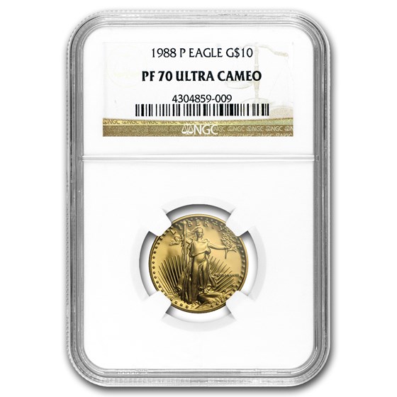 1988-P 1/4 oz Proof Gold American Eagle PF-70 NGC 1988-P 1/4 oz Proof Gold American Eagle PF-70 NGC