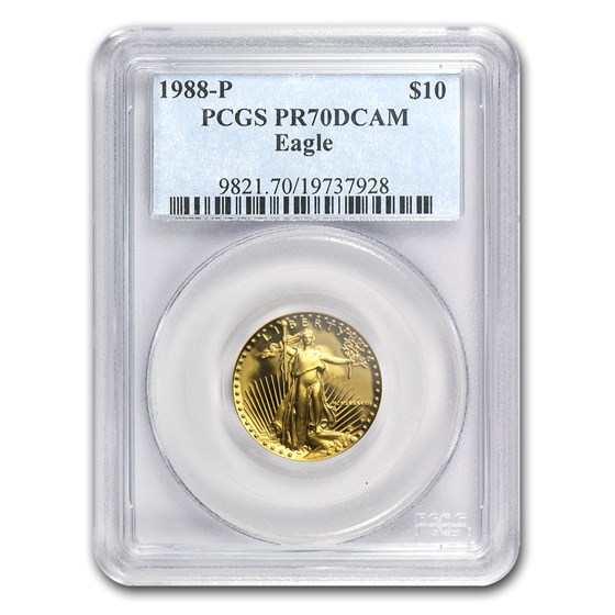 1988-P 1/4 oz Proof Gold American Eagle PR-70 PCGS 1988-P 1/4 oz Proof Gold American Eagle PR-70 PCGS