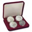 1988 Russia Tri-Metal 4-Coin Proof Set Anniv. of Christianization
