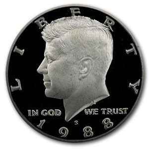 1988-S Kennedy Half Dollar Gem Proof 1988-S Kennedy Half Dollar Gem Proof
