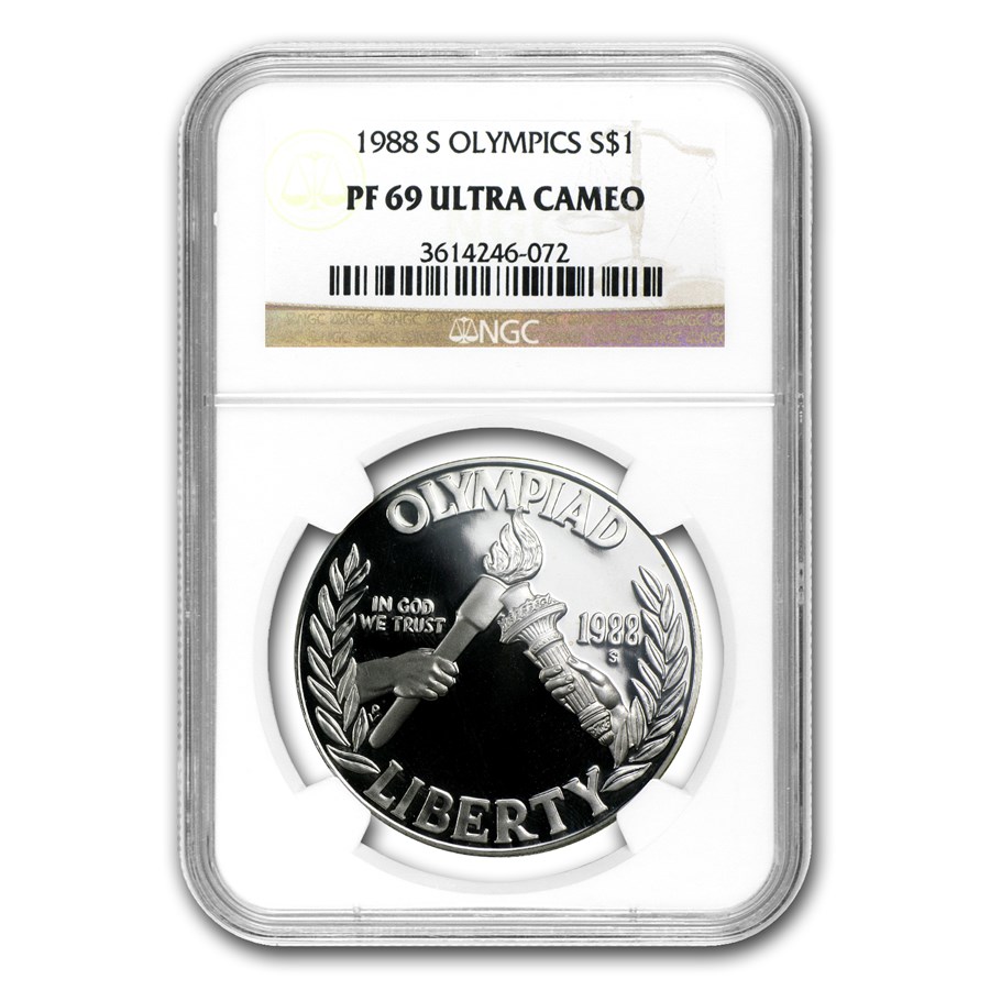 1988-S Olympic $1 Silver Commem PF-69 NGC
