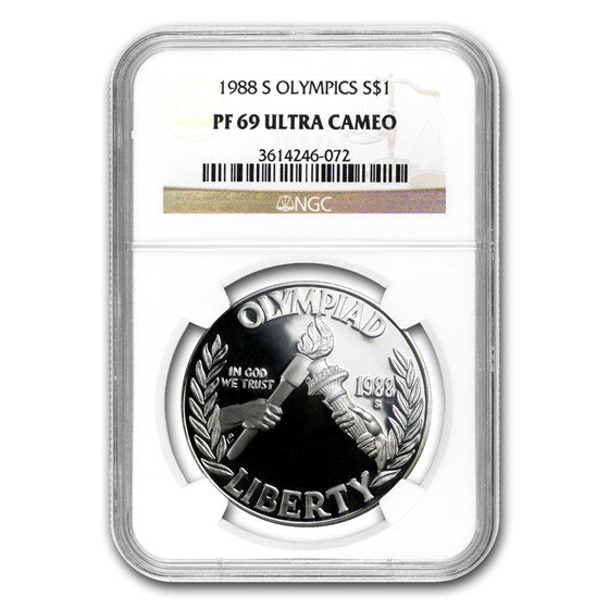 1988-S Olympic $1 Silver Commem PF-69 NGC 1988-S Olympic $1 Silver Commem PF-69 NGC