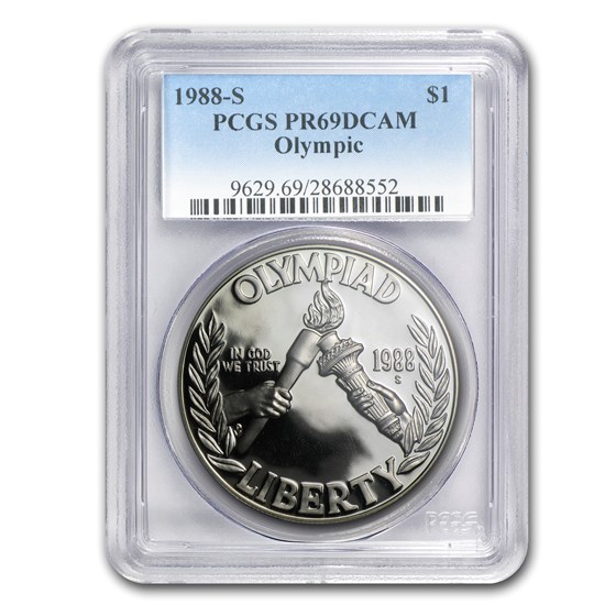 1988-S Olympic $1 Silver Commem PR-69 PCGS 1988-S Olympic $1 Silver Commem PR-69 PCGS