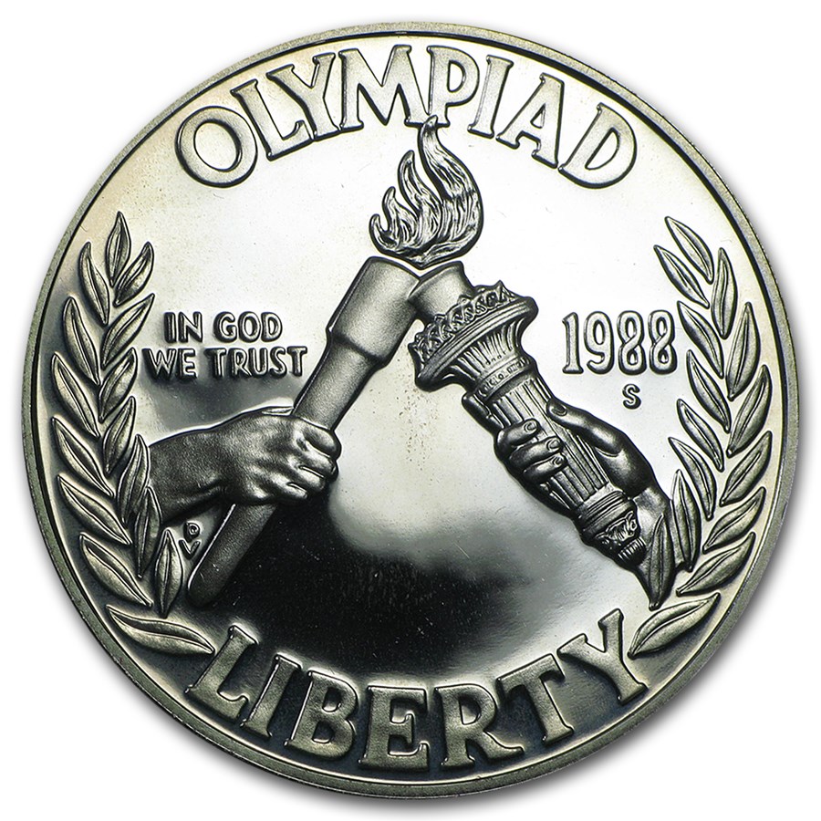 1988-S Olympic $1 Silver Commem Proof (Capsule Only)