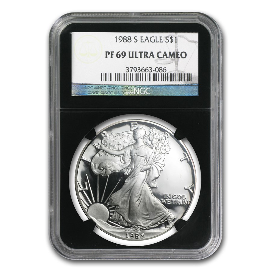 1988-S Proof American Silver Eagle PF-69 NGC (Retro Black Insert)