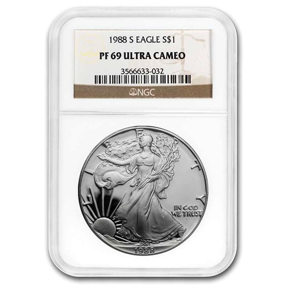 1988-S Proof American Silver Eagle PF-69 NGC 1988-S Proof American Silver Eagle PF-69 NGC