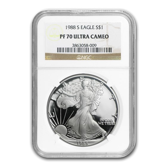 1988-S Proof American Silver Eagle PF-70 NGC 1988-S Proof American Silver Eagle PF-70 NGC