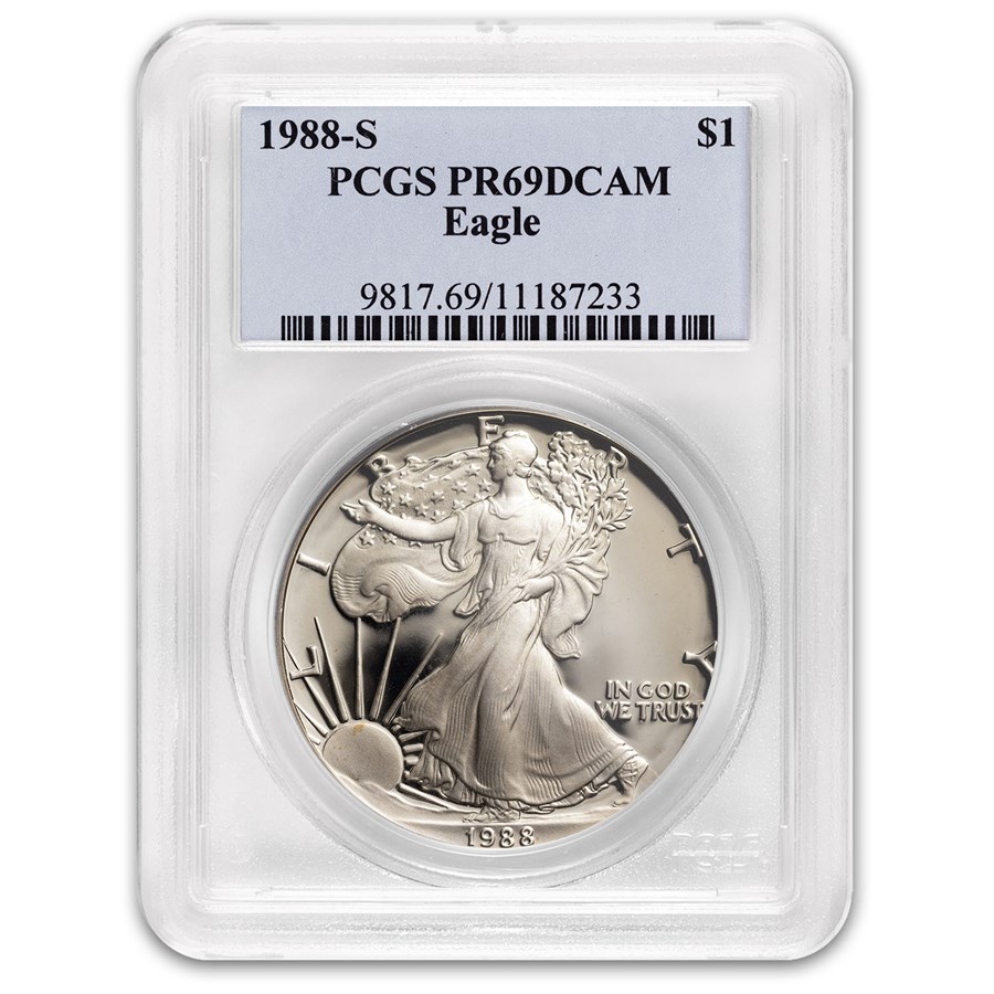 1988-S Proof American Silver Eagle PR-69 PCGS