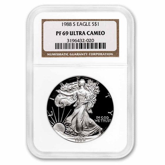 1988-S Proof Silver American Eagle PF-69 NGC 1988-S Proof Silver American Eagle PF-69 NGC