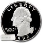 1988-S Washington Quarter 40-Coin Roll Proof