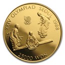 1988 South Korea Proof Gold 25,000 Won Seesaw