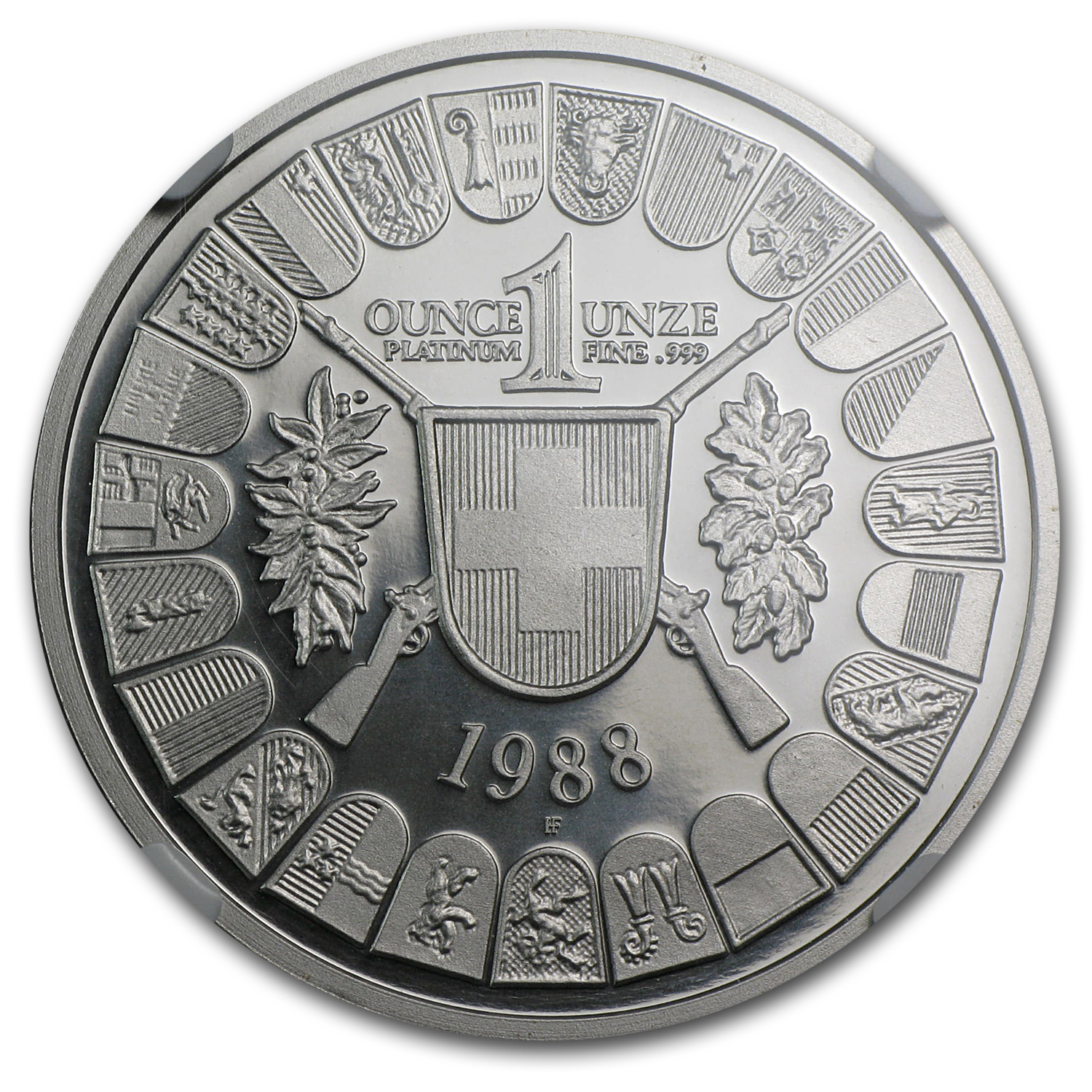 Buy 1988 Switzerland 1 oz Proof Platinum William Tell PF-70 NGC