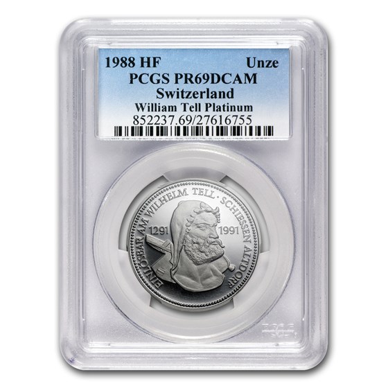 1988 Switzerland 1 oz Proof Platinum William Tell PR-69 PCGS