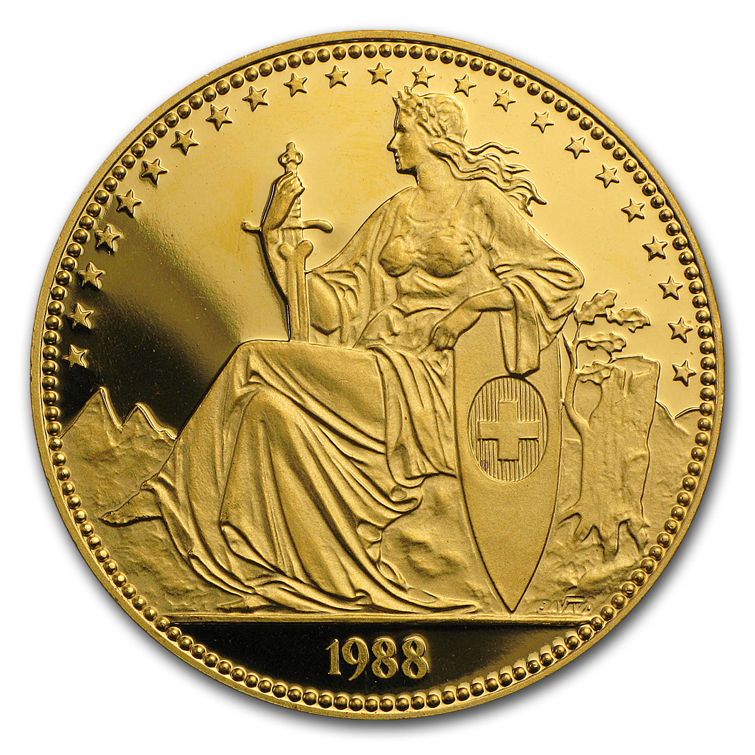 Buy 1988 Switzerland 1 Unze Gold Lion Monument Lucerne Proof | APMEX